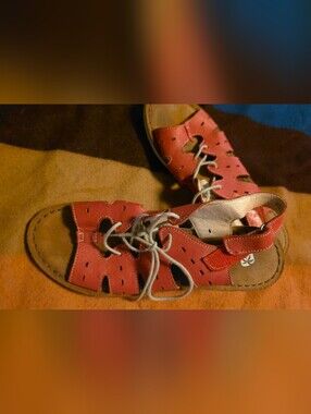 4/$67 Deal! Jungla Coral Lace-Up Leather Sandals